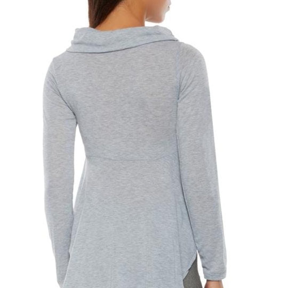 Solid Cowl Neck Long Sleeve Top - image 2